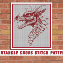 Cross Stitch Patterns "Zentangle Dragon"
