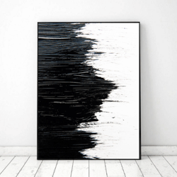 Minimalism poster wall art, Modern black art printable, Abstract Painting Print, Contemporary wall art