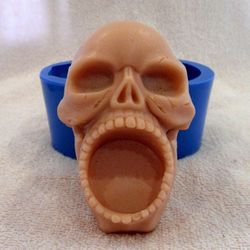 Skull with big mouth - silicone mold