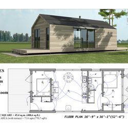 house plan 30'x30', 900 square feet, pdf blueprint plans