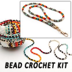 diy kit teacher lanyard bead crochet kit lanyard diy kit lanyard making kit for adult diy lanyard id holder kit