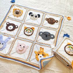 Baby Blanket Crochet PATTERN PDF, Crochet blanket for kids, Knitted blanket