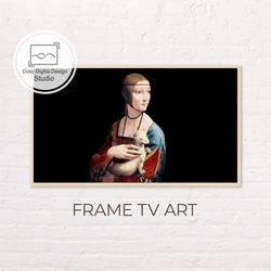 Samsung Frame TV Art | Leonardo Da Vinci Vintage Portrait Art for Frame TV | Oil paintings | Instant Download