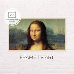 samsung frame tv art | leonardo da vinci mona lisa vintage portrait art for frame tv | oil paintings | instant download