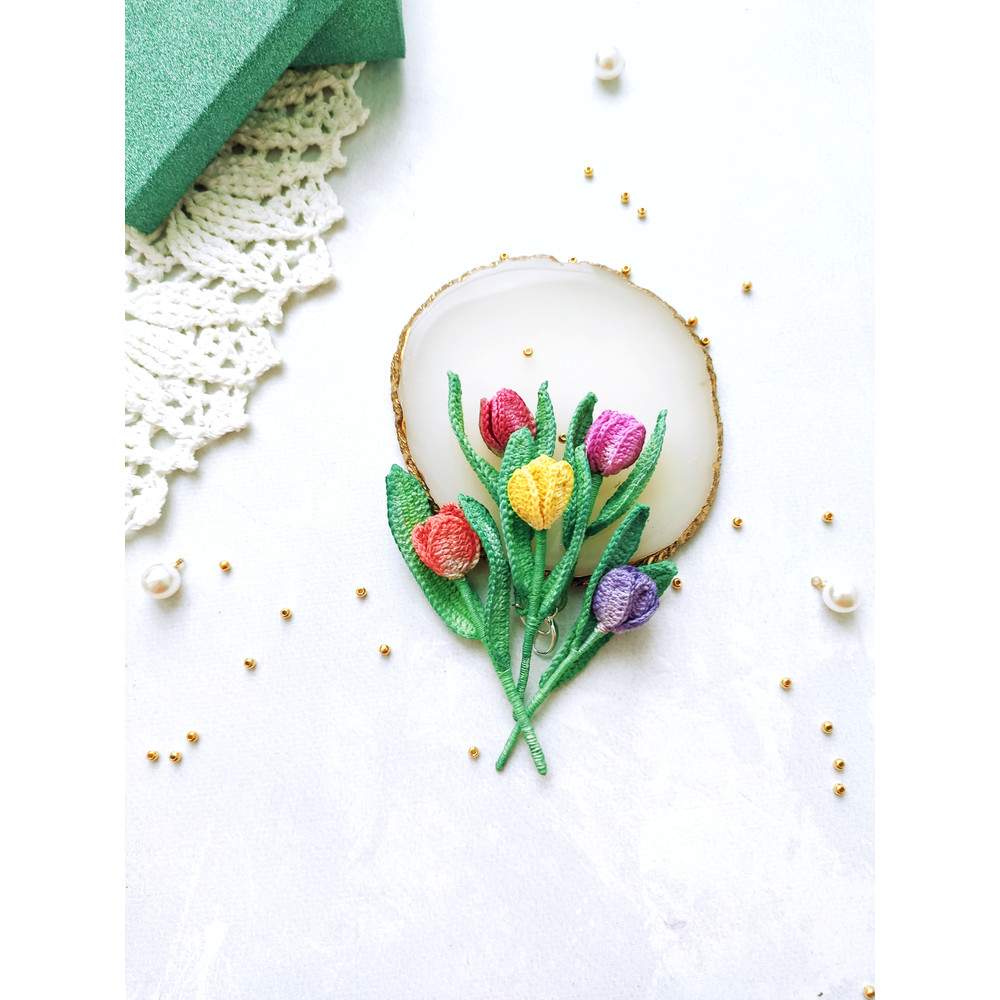 Tulip Earrings Crochet PATTERN