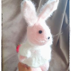 Pink rabbit toy New Year gift Bunny lovers gift
