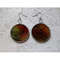 Stained-glass-green-round-earrings-Dangle-Geometric-earrings-5