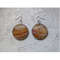 Stained-glass-brown-round-earrings-Dangle-Geometric-earrings-4