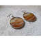Stained-glass-brown-round-earrings-Dangle-Geometric-earrings-6