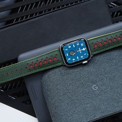 Handmade Luxury RallyRacing Leather Watch Band for Apple Watch Series 8/7/6/SE/5/4/3/2/1