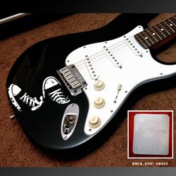 Guitar sticker vinyl sneakers shoes punk rock style decal stratocaster label