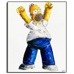 Poster Homer Simpson, Homer Simpson Wall Art Print, Homer Simpson Pop Art Poster, Simpsons Abstract Wall Art