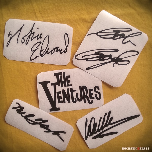 The Ventures autographs stickers Nokie Edwards, Don Wilson, | Inspire ...
