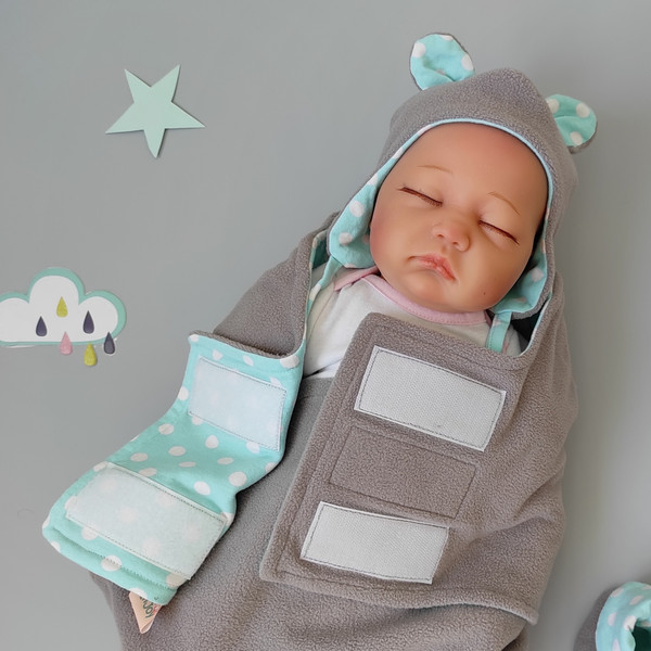 Baby velcro swaddle 2024 blanket