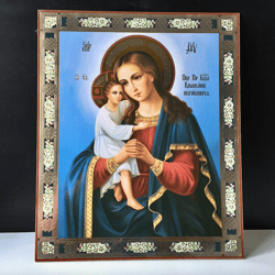 Search for the Lost Mother of God | Silver and gold foiled icon on wood | Large XLG icon 15.7" x 13"