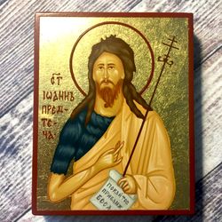 John the Baptist | Hand painted icon | Orthodox icon | Religious icon | Christian supplies | Orthodox gift | Holy Icons