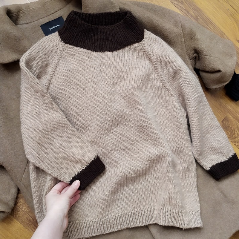 Hand knit sweater for women beige and brown sweater hand knit sweaters warm