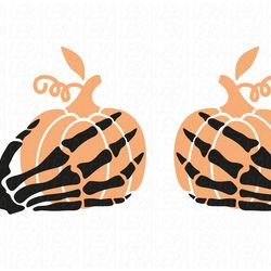 Skeleton Hands Pumpkins Svg, Halloween Svg files, Digital download