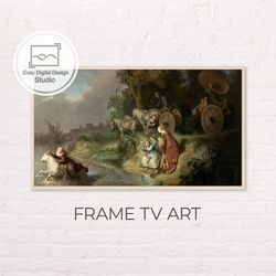 samsung frame tv art | rembrandt van rijn vintage portrait art for frame tv | oil paintings | instant download