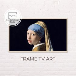 samsung frame tv art | johannes vermeer vintage portrait art for frame tv | oil paintings | instant download