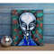 Alien Painting Space Original Art UFO Artwork Fantasy Wall Art Oil Canvas_3.jpg