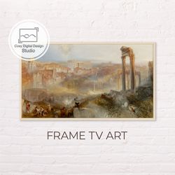 samsung frame tv art | william turner vintage landscape art for frame tv | oil paintings | instant download