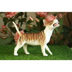 Figurine Bull terrier, ceramics statuette handmade, statue dog