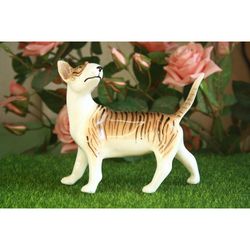 Figurine brindle Bull terrier, ceramics statuette handmade, statue dog