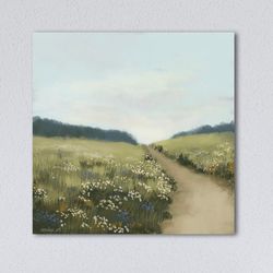 neutral landscape print, landscape art print, printable wall art, printable digital painting, instant download