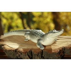 figurine Crocodile, alligator porcelain , statuette