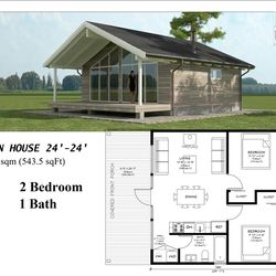 Small house 24'x24' 2 bedrooms