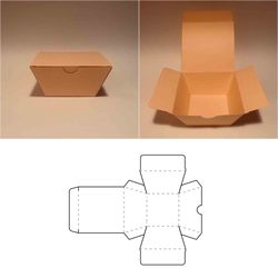 Take away box template, takeaway box, take away container, takeaway container, SVG, PDF, Cricut, Silhouette, 8.5x11, A4