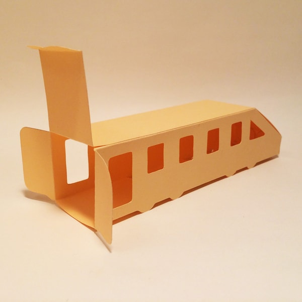 Train box template, train gift box, subway box, train shaped | Inspire ...