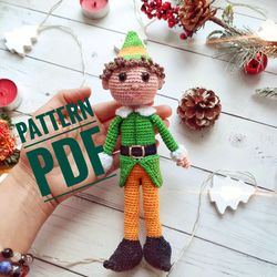 christmas elf crochet pattern, crochet elf pattern, buddy elf