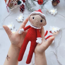 Christmas Elf PATTERN, Crochet Elf, Amigurumi Elf 9 inch (20cm)