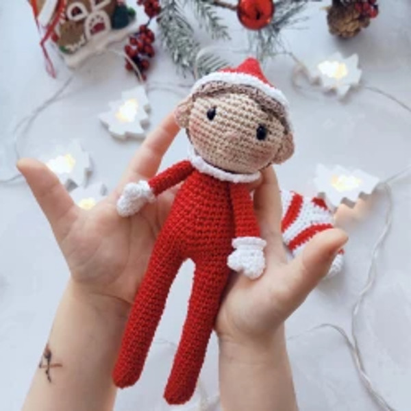Christmas Elf pattern, crochet christmas elf