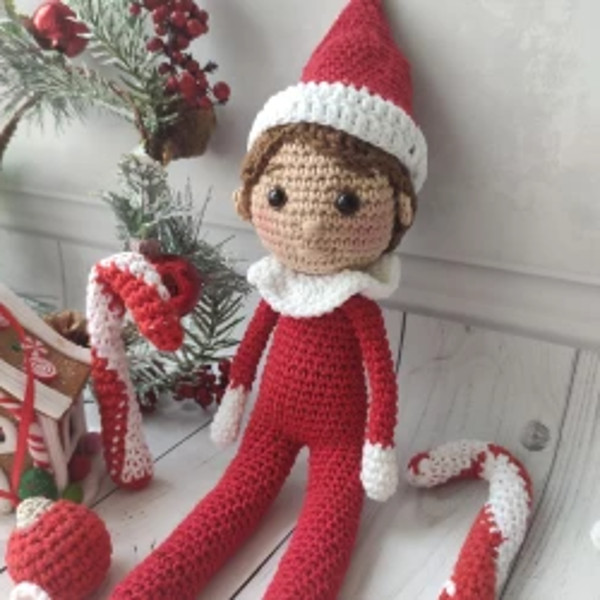 Christmas Elf pattern, crochet christmas elf