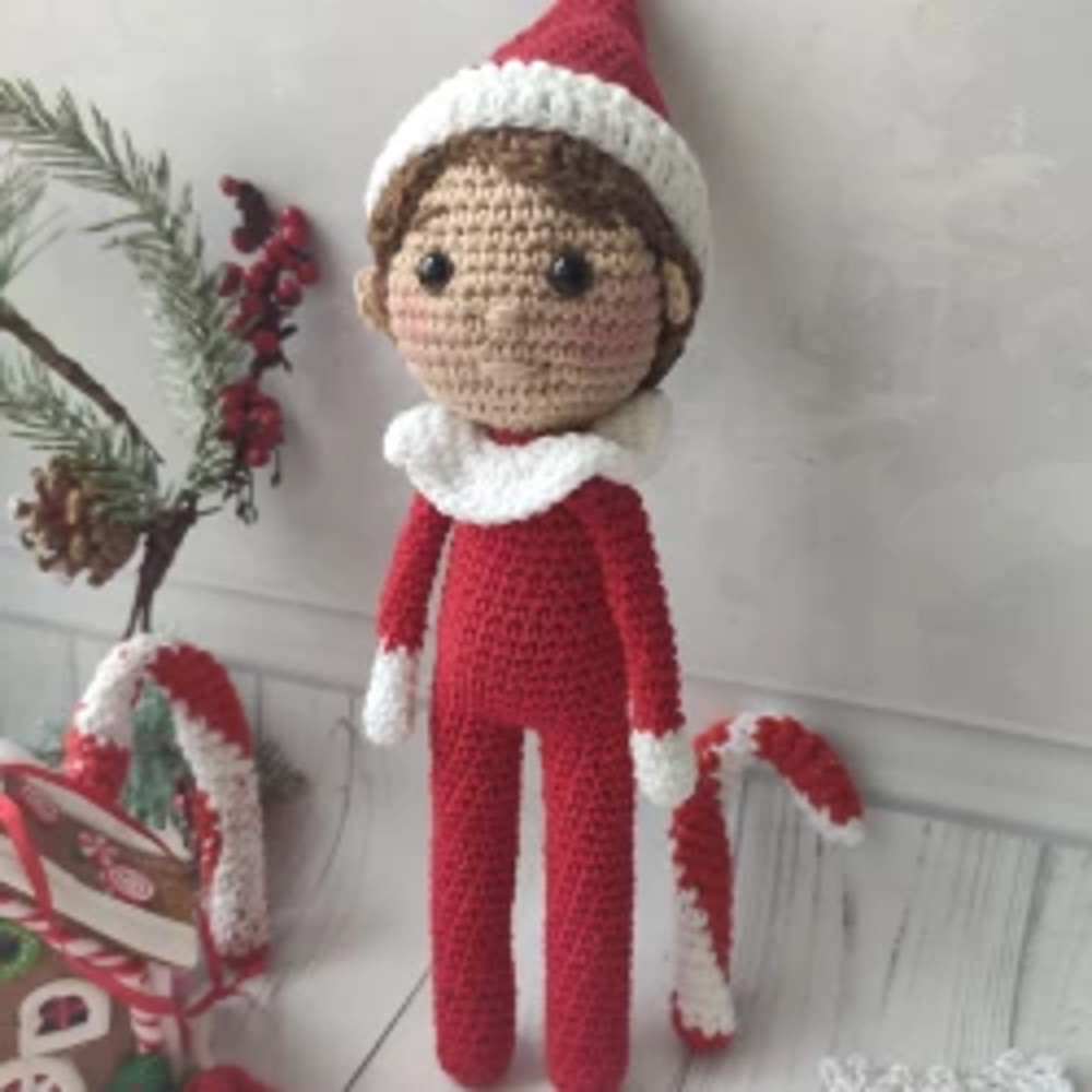Christmas Elf pattern, crochet christmas elf