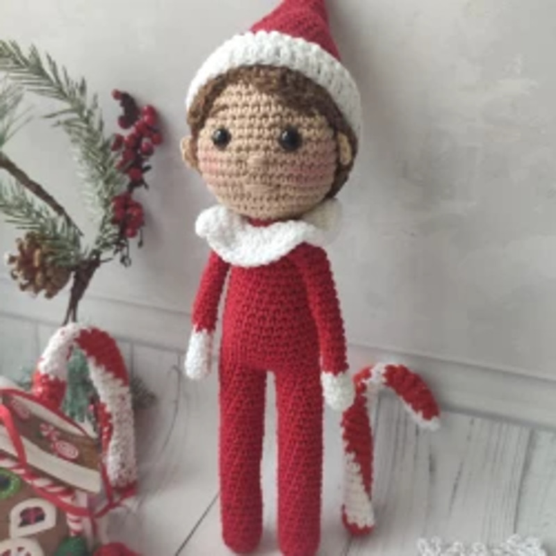 Christmas Elf pattern, crochet christmas elf