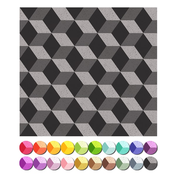 3D cube wall diagonal pattern, seamless paper pack, 20 color - Inspire ...