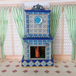 Fireplace for dollhouse handmade.1:12 scale.