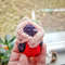 Miniature stuffed bullfinch toy. Auto accessories miniature..jpg
