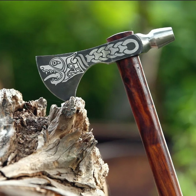 Steel Tomahawk Axe Integral Ball Hammer Hunting Axe.jpeg