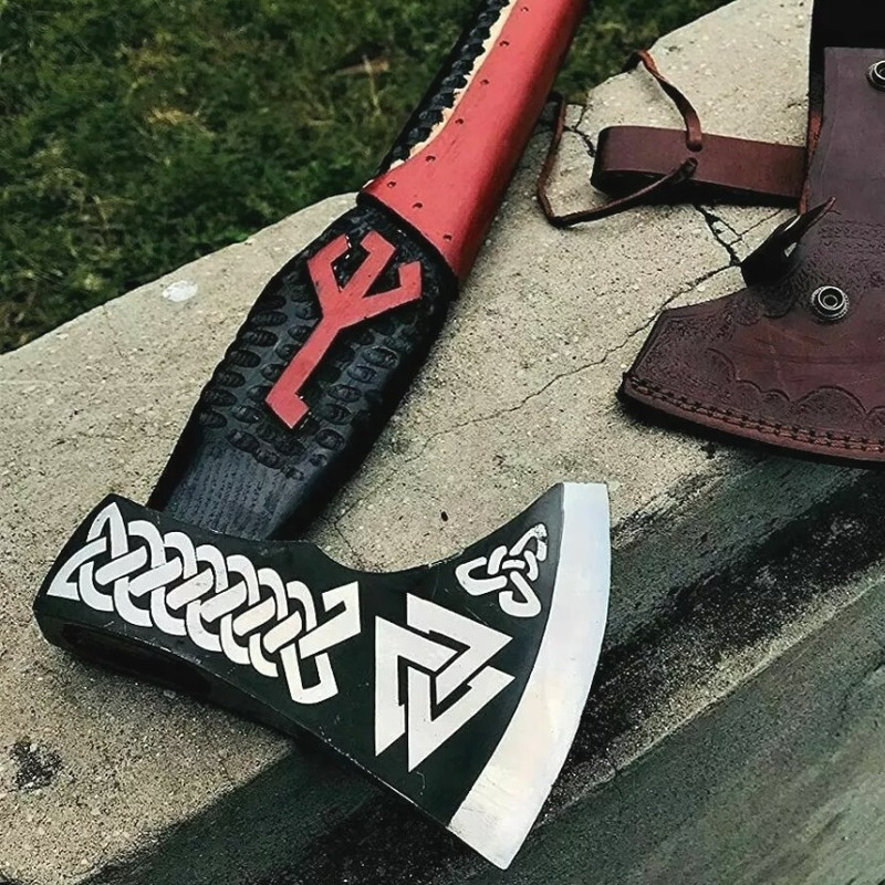 Handmade Steel Tomahawk Axe Integral Ball Hammer Hunting Axejpeg