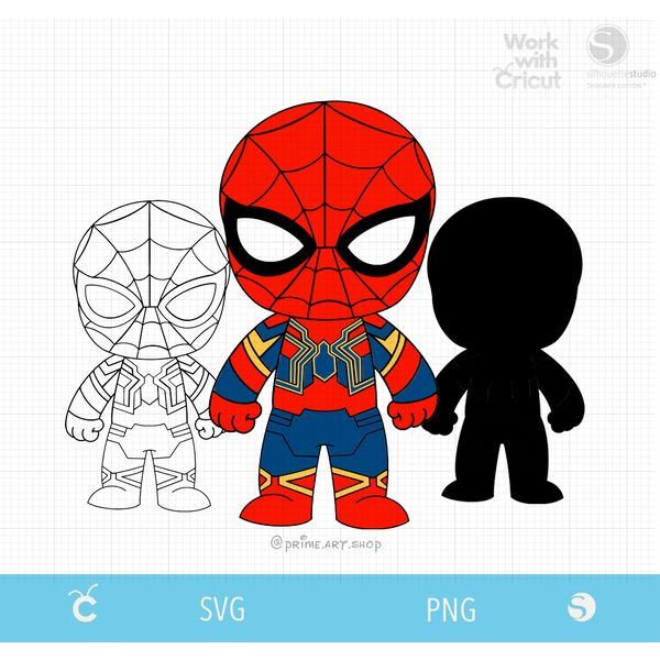 Iron Spiderman svg, Baby Spider man Svg, Chibi Spiderman - Inspire Uplift