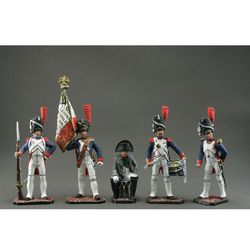 set 5 toy tin soldiers Napoleonic Wars Hand Painted miniature figurine 54 mm Home Decor Gift for Man