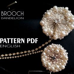 PDF tutorial embroidered brooch, embroidery pattern instant download instructions, diy embroidery, diy crafts