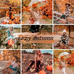 cozy autumn  preset lightroom mobile lightroom  bright colors presets insta blogger mobile preset dng photografy preset