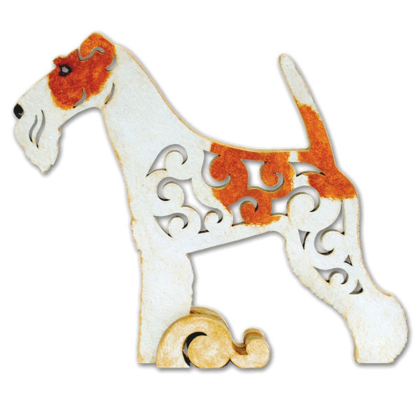 statuette ginger fox terrier