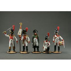 set 5 toy tin soldiers Napoleonic Wars Hand Painted miniature figurine 54 mm Home Decor Gift for Man